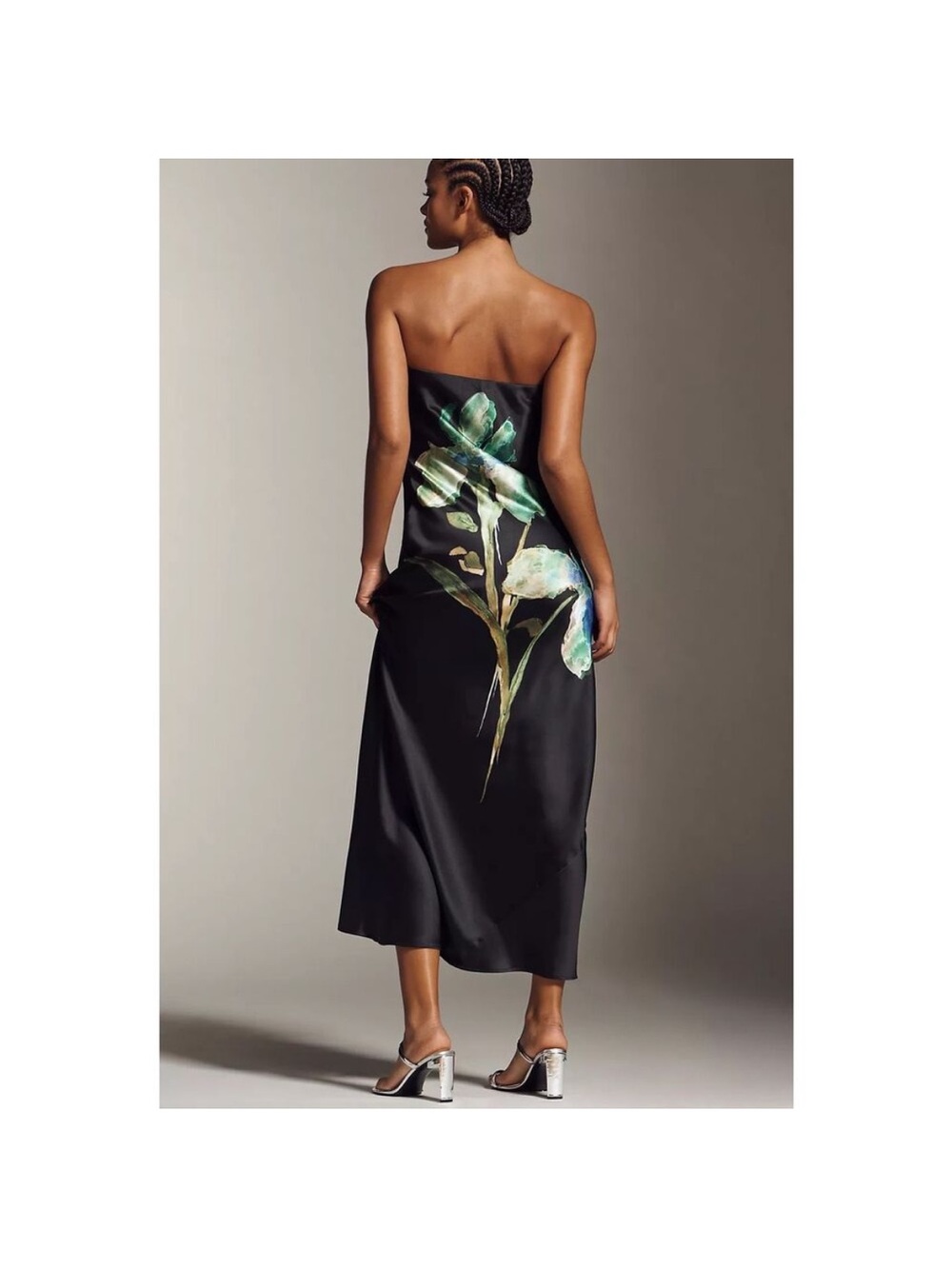 Anthropologie The Fleur Strapless Satin Maxi Slip Dress - Picture 3 of 11